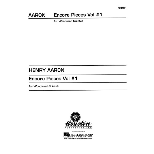 Encore Pieces Ww Quintet Book 1 Oboe (Softcover Book)