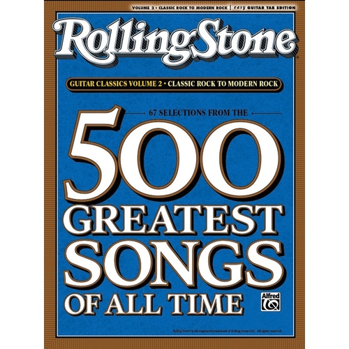 Rolling Stone 500 Greatest Songs Vol2 Easy Guitar Tab
