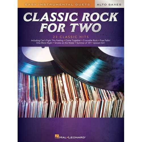 Classic Rock for Two Alto Saxes - Saxophone Duet Book, 48 Pages, Hal Leonard