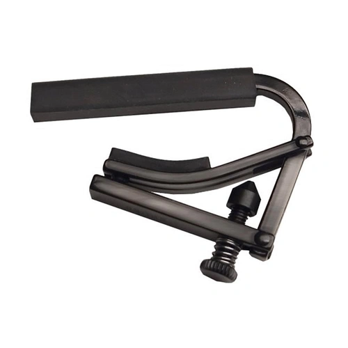 Shubb C2K Capo for Classical Guitars - Black Chrome, Adjustable Pressure, Integrated Roller Design