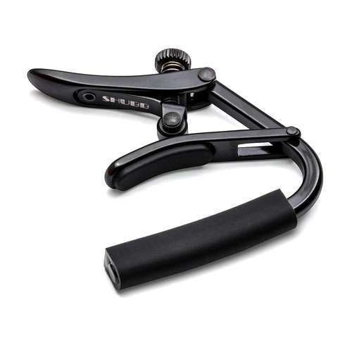 Shubb Electric Guitar Capo for 7.25in Radius, Black Chrome Finish