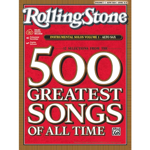 Rolling Stone Instrumental Solos 1 Asax Book/CD