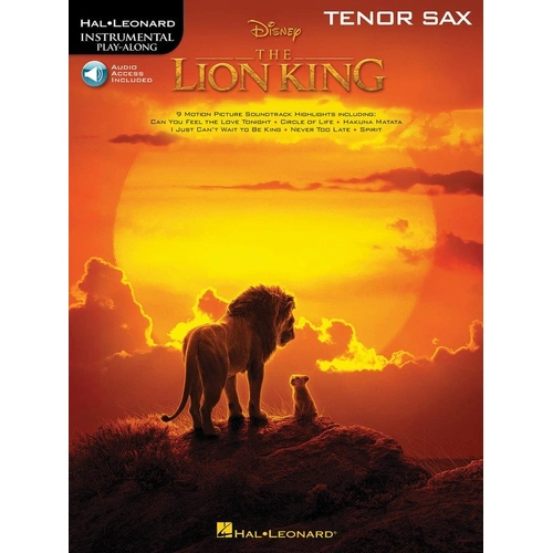 The Lion King for Tenor Saxophone Instrumental Play-Along
