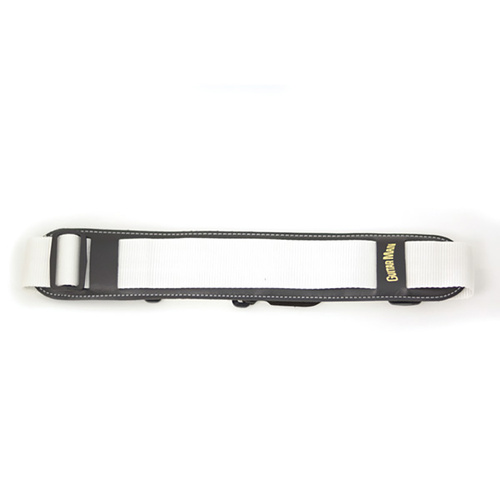 Guitar Man Woven Strap 158cm Ivory with Padded Backing and Adjustable Length