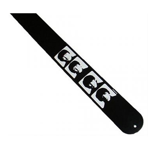 Guitar Strap-Leather Klondyke Black- Fab Four