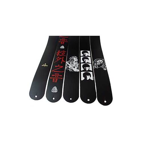 Guitar Strap-Leather Klondyke Black- Plain