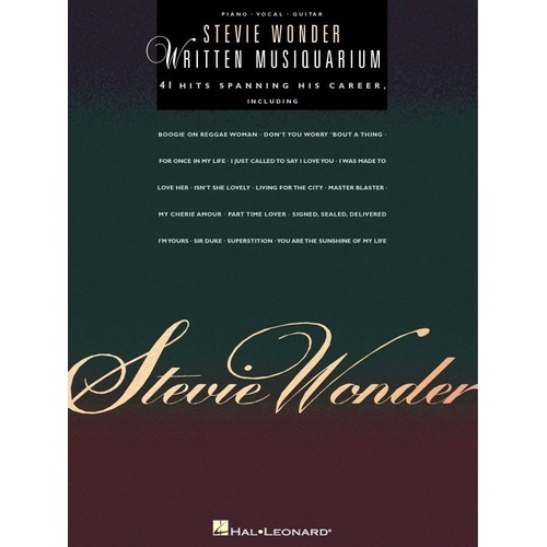 Stevie Wonder - Written Musiquarium PVG Songbook
