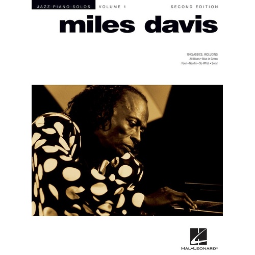 Miles Davis Jazz Piano Solos V1 2nd Ed Jps (Softcover Book)