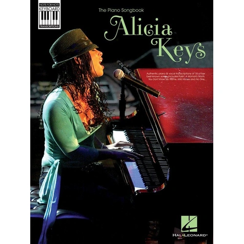 Alicia Keys Note-for-Note Keyboard Transcriptions Songbook for Piano - 112 Pages