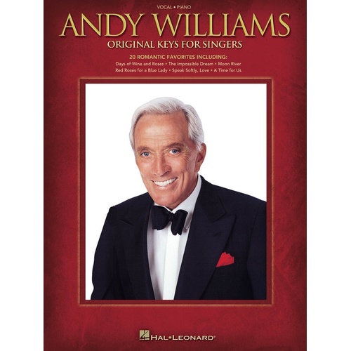 Andy Williams Original Keys For Singers (Softcover Book)