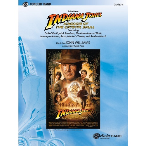 Suite from Indiana Jones Crystal Skull Concert Band Sheet Music Grade 3.5