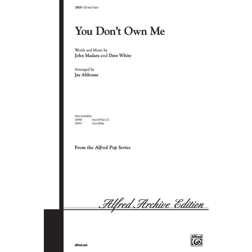 You Don't Own Me SSA Choral Sheet Music
