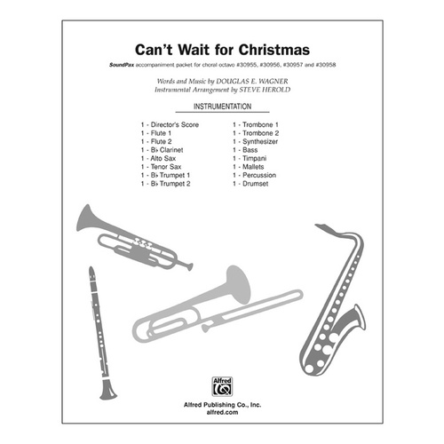 Can't Wait for Christmas Choral Sheet Music S/PAX