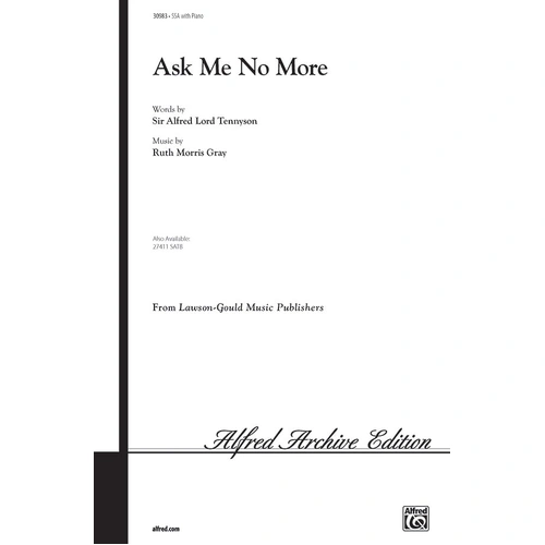Ask Me No More Choral Sheet Music SSA