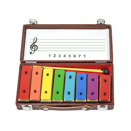 OneTribe 8 Note Chime Bar Set with Wooden Case and Beatters