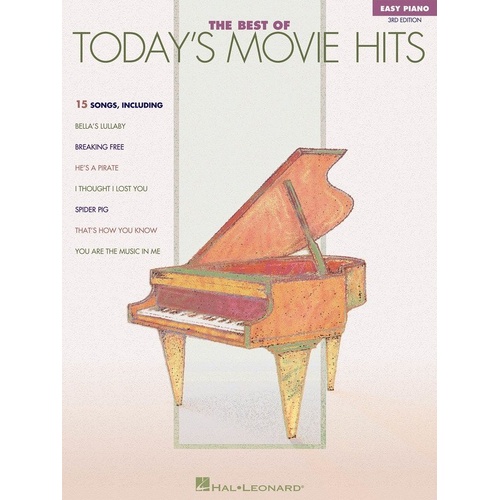 The Best of Today's Movie Hits Easy Piano 3rd Edition