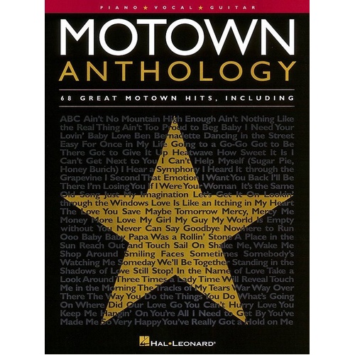Motown Anthology PVG Songbook for Guitar and Piano, 68 Classic Hits, 312 Pages, Hal Leonard
