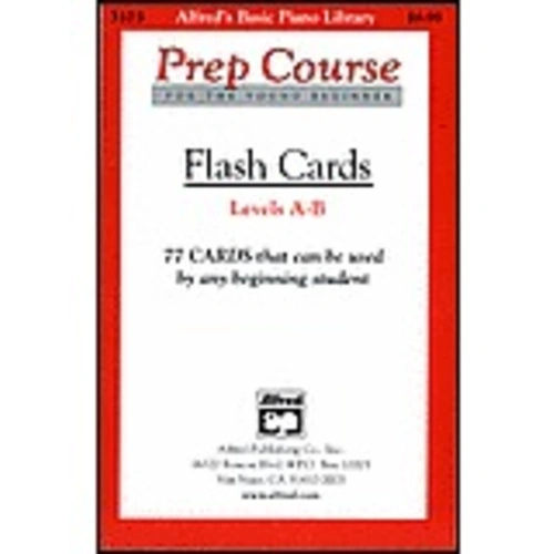 Alfred's Basic Piano Prep Course Flash Cards Levels A & B