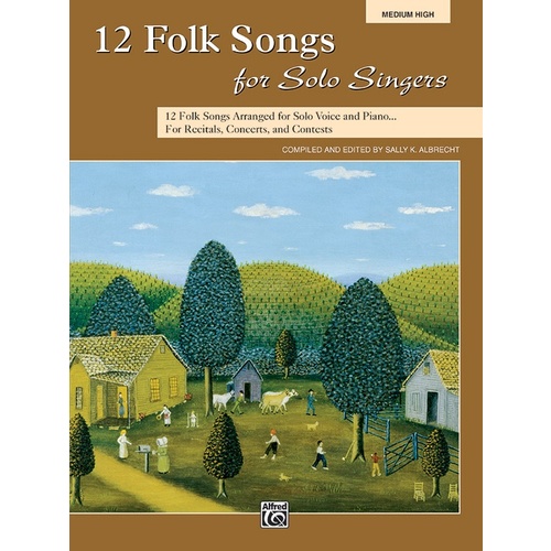 12 Folk Songs For Solo Singers Book Med High