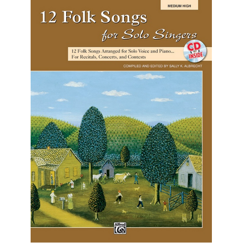 12 Folk Songs for Solo Singers Book & CD Med High
