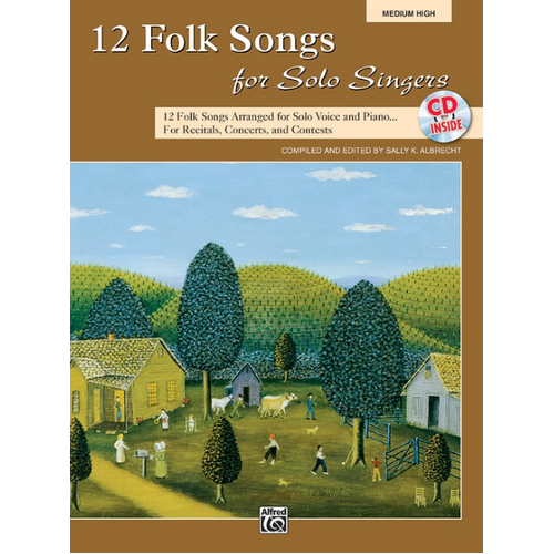 12 Folk Songs for Solo Singers Book & CD Med High