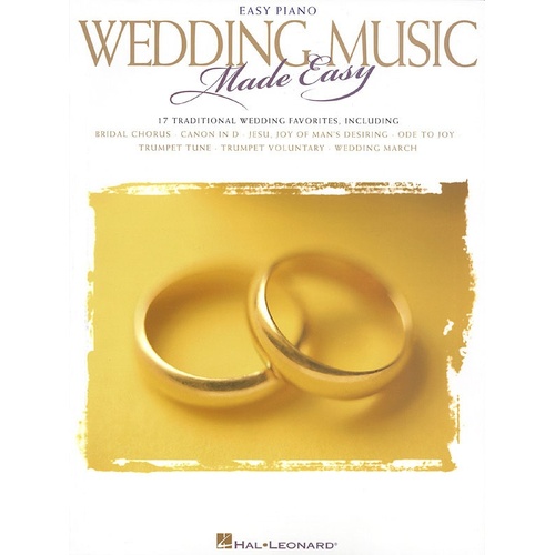 Wedding Music Made Easy Easy Piano (Softcover Book)