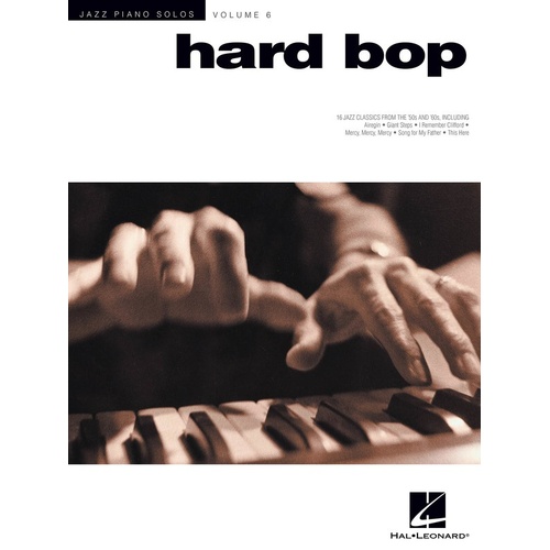 Hard Bop Jazz Piano Solos V6 (Softcover Book)