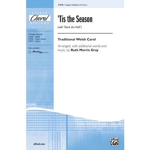 'Tis the Season SAB Choral Sheet Music for 3 Part Mixed
