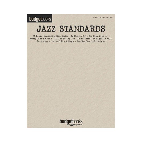 Budget Books Jazz Standards PVG - Hal Leonard, 352 Pages, Guitar & Piano Songbook, Over 80 Jazz Classics Including Alfie, Fever, and More