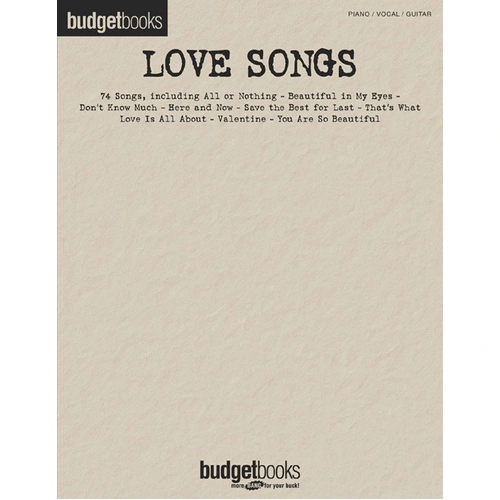 Budget Books Love Songs PVG Songbook