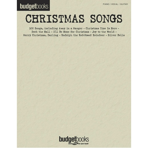 Budget Books Christmas Songs PVG (Softcover Book)
