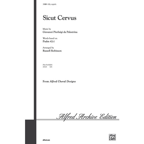 Sicut Cervus SAB A Capella Palestrina/Robinson