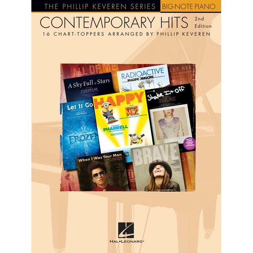 Contemporary Hits Keveren Big Note Piano (Softcover Book)