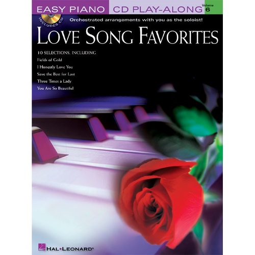 Love Song Favorites Easy Piano CD Play Along Book/CD V6 (Softcover Book/CD)