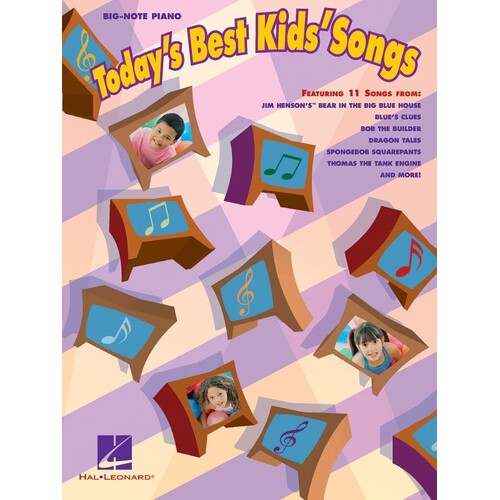 Todays Best Kids Songs Big Note Piano 