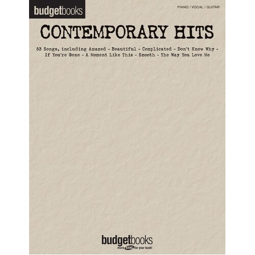 Budget Books Contemporary Hits PVG (O/P) (Softcover Book)
