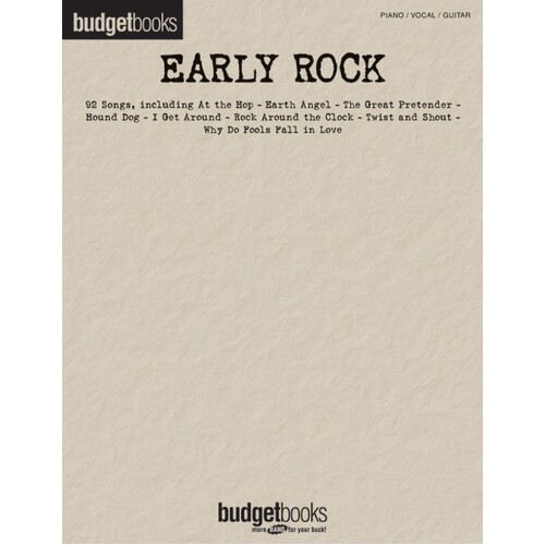 Budget Books Early Rock PVG (Softcover Book)