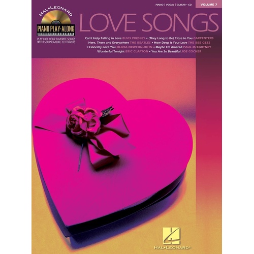 Love Songs Piano Play Along V7 Book/CD (Softcover Book/CD)