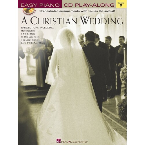 Christian Wedding Easy Piano CD Play Along Book/CD V8 (Softcover Book/CD)