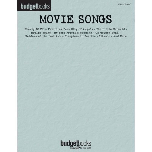Budget Books Movie Songs Easy Piano Songbook
