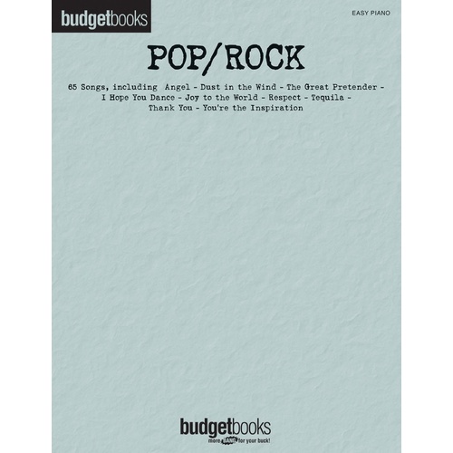 Budget Books Pop Rock Easy Piano (Softcover Book)