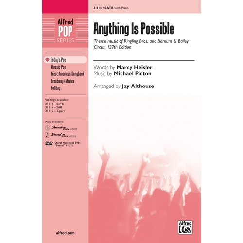 Anything Is Possible SATB Choral Sheet Music