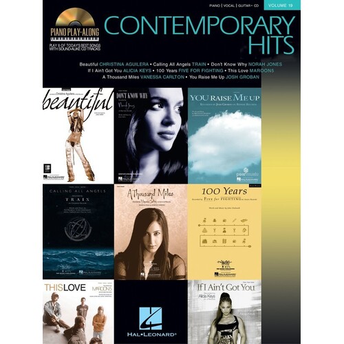 Contemporary Hits Piano Play Along Vol 19 Book/CD (Softcover Book/CD)