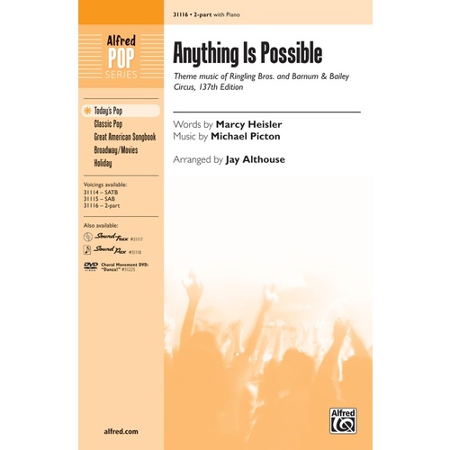 Anything Is Possible SA Choral Sheet Music