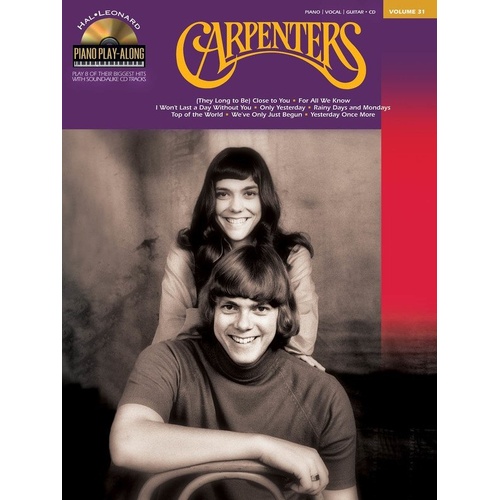 Carpenters Piano Play-Along V31 BK/OLA - 8 Songs, Audio Access, Hal Leonard, 48 Pages, Piano & Keyboard