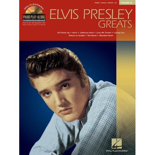 Elvis Presley Greats Piano Playalong Book/CD V36 (Softcover Book/CD)