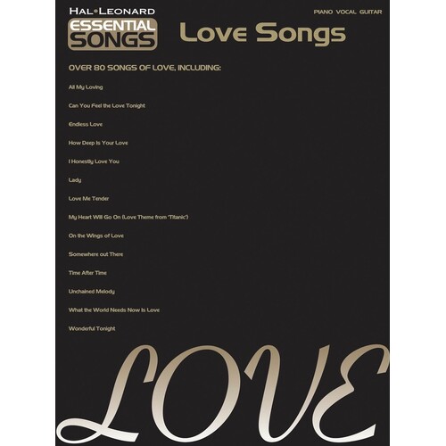 Essential Songs Love Songs PVG (Softcover Book)
