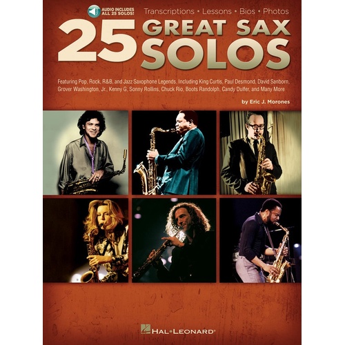 25 Great Sax Solos Alto/Tenor Sax Book/Online Audio (Softcover Book/Online Audio)