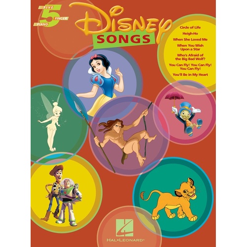 Disney Songs Five Finger Piano (Softcover Book)