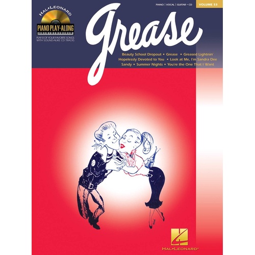 Grease Piano Play Along V53 Book/CD (Softcover Book/CD)